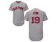 Grey Fred Lynn Men #19 Majestic MLB Boston Red Sox Flexbase Collection Jersey