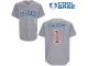 Grey Kosuke Fukudome Men #1 Majestic MLB Chicago Cubs Cool Base Road Jersey