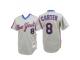 Grey Throwback Gary Carter Men #8 Mitchell And Ness MLB New York Mets Jersey