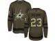 Men Adidas Dallas Stars #23 Brian Bellows Green Salute to Service NHL Jersey