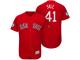 Men Boston Red Sox Chris Sale #41 Red 2017 Spring Training Grapefruit League Patch Authentic Collection Flex Base Jersey