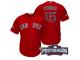 Men Boston Red Sox Dustin Pedroia #15 AL East Division Champions Red 2016 Postseason Patch Cool Base Jersey