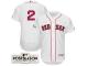 Men Boston Red Sox Xander Bogaerts #2 White 2017 Postseason Patch Flex Base Jersey