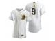 Men Chicago Cubs Javier Baez Nike White Golden Edition Jersey