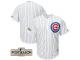 Men Chicago Cubs White 2017 Postseason Patch Cool Base Team Jersey
