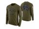 Men Denver Broncos #95 Derek Wolfe 2018 Salute to Service Long Sleeve Olive T-Shirt