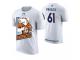 Men Denver Broncos Matt Paradis #61 White Cartoon And Comic Artistic Painting T-Shirt