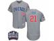 Men Majestic Chicago Cubs #21 Sammy Sosa Grey 2016 World Series Bound Flexbase Authentic Collection MLB Jersey