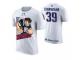 Men New England Patriots Sam Cunningham #39 White Cartoon And Comic Artistic Painting Retired Player T-Shirt