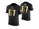 Men New England Patriots Ulrick John #67 Metall Dark Golden Special Limited Edition With Message T-Shirt