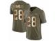 Men Nike Denver Broncos #28 Jamaal Charles Limited Olive/Gold 2017 Salute to Service NFL Jersey