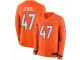 Men Nike Denver Broncos #47 Josey Jewell Limited Orange Therma Long Sleeve NFL Jersey