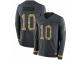 Men Nike New England Patriots #10 Josh Gordon Limited Black Salute to Service Therma Long Sleeve NFL Jersey