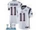 Men Nike New England Patriots #11 Julian Edelman White Vapor Untouchable Limited Player Super Bowl LII NFL Jersey