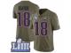 Men Nike New England Patriots #18 Matthew Slater Limited Olive 2017 Salute to Service Super Bowl LIII Bound NFL Jersey