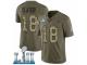 Men Nike New England Patriots #18 Matthew Slater Limited Olive/Camo 2017 Salute to Service Super Bowl LII NFL Jersey