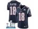 Men Nike New England Patriots #18 Matthew Slater Navy Blue Team Color Vapor Untouchable Limited Player Super Bowl LII NFL Jersey