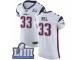 Men Nike New England Patriots #33 Jeremy Hill White Vapor Untouchable Elite Player Super Bowl LIII Bound NFL Jersey