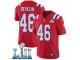 Men Nike New England Patriots #46 James Develin Red Alternate Vapor Untouchable Limited Player Super Bowl LII NFL Jersey