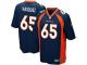 Men Nike NFL Denver Broncos #65 Louis Vasquez Navy Blue Game Jersey