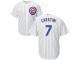 Men's Chicago Cubs Majestic White-Royal Cool Base #7 Victor Caratini Jersey