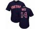 Men's Majestic Boston Red Sox #14 Jim Rice Navy Blue Team Logo Fashion Cool Base MLB Jersey