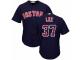 Men's Majestic Boston Red Sox #37 Bill Lee Navy Blue Team Logo Fashion Cool Base MLB Jersey