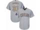 Men's Majestic Chicago Cubs #31 Greg Maddux Authentic Gray 2017 Gold Champion MLB Jersey