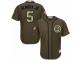 Men's Majestic Chicago Cubs #5 Albert Almora Jr Green Salute to Service MLB Jersey