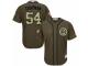 Men's Majestic Chicago Cubs #54 Aroldis Chapman Green Salute to Service MLB Jersey
