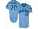 Men's Majestic Chicago Cubs #70 Joe Maddon Blue Cooperstown Throwback MLB Jersey