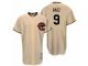 Men's Majestic Chicago Cubs #9 Javier Baez Cream Cooperstown Throwback MLB Jersey