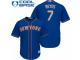 Men's Majestic New York Mets #7 Jose Reyes Royal Blue Alternate Road Cool Base MLB Jersey
