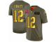 Men's New England Patriots #12 Tom Brady Limited Olive Gold 2019 Salute to Service Football Jersey