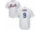 Men's New York Mets #9 Brandon Nimmo Majestic White-Royal Cool Base Jersey