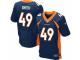 Men's Nike Denver Broncos #49 Dennis Smith Elite Navy Blue Alternate NFL Jersey