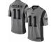 Men's Nike New England Patriots #11 Julian Edelman Limited Gray Gridiron NFL Jersey