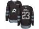 Men's Reebok Dallas Stars #23 Esa Lindell Premier Black 1917-2017 100th Anniversary NHL Jersey