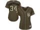 Mets #34 Noah Syndergaard Green Salute to Service Women Stitched Baseball Jersey