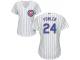 MLB Chicago Cubs #24 Dexter Fowler Women White Cool Base Jersey