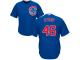 MLB Chicago Cubs #46 Pedro Strop Men Blue Cool Base Jersey