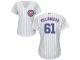 MLB Chicago Cubs #61 Christian Villanueva Women White Cool Base Jersey