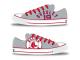 MLB Men/Women Boston Red Sox #19 Jackie Bradley Jr. Gray Hand Painted Unisex Low-Top Canvas Shoes