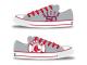 MLB Men/Women Boston Red Sox #50 Mookie Betts Gray Hand Painted Unisex Low-Top Canvas Shoes