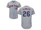MLB New York Mets #26 Kevin Plawecki Men Grey Authentic Flexbase Collection Jersey
