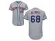 MLB New York Mets #68 Dario Alvarez Men Grey Authentic Flexbase Collection Jersey