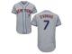 MLB New York Mets #7 Travis d'Arnaud Men Grey Authentic Flexbase Collection Jersey