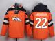 NFL Denver Broncos (RB) #22 C.J. Anderson Men Orange Pullover Hoodie