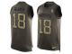 Nike Men NFL New England Patriots #18 Matthew Slater Olive Salute To Service Tank Top