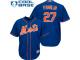 Royal Blue Authentic Jeurys Familia Youth Jersey #27 Cool Base MLB New York Mets Majestic Alternate Home